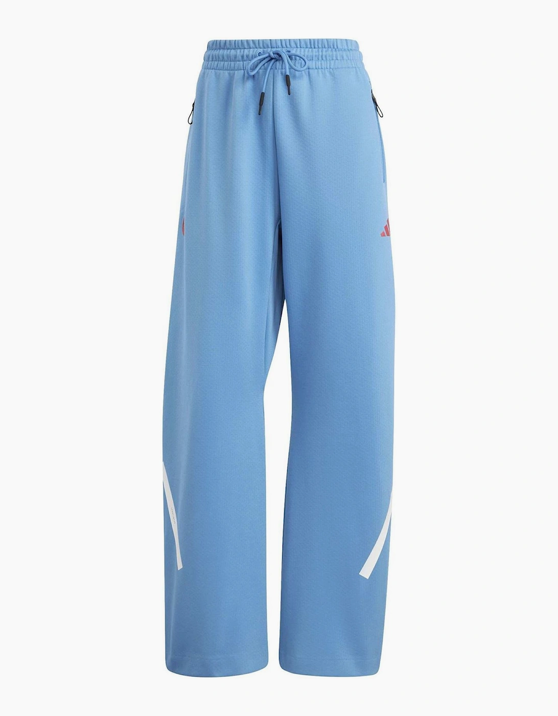 Adidas Adidas Women's Solid Patterned Wide Fit Track Pants - Blue