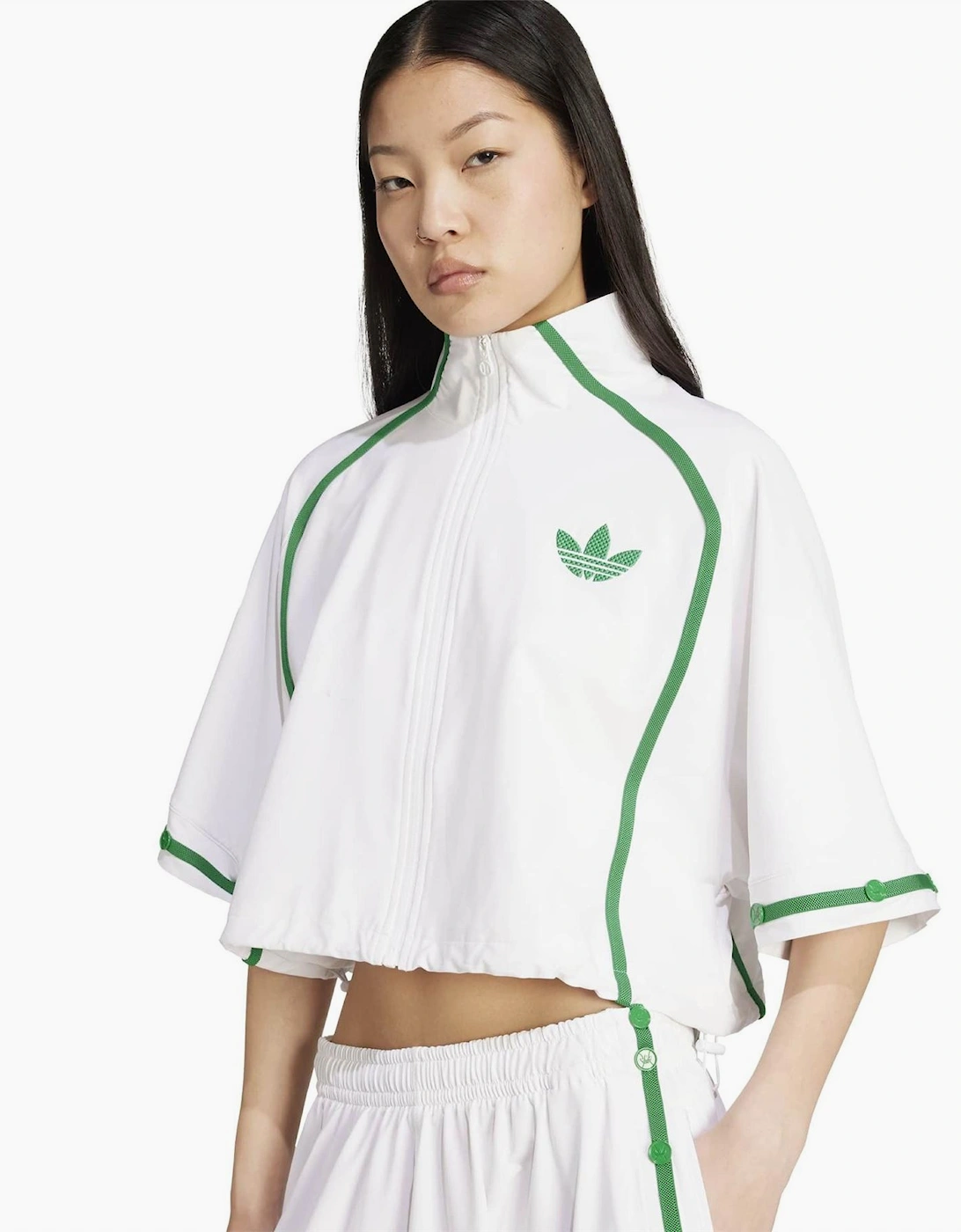 Tennis Solid Patterned High Neck Track Jacket