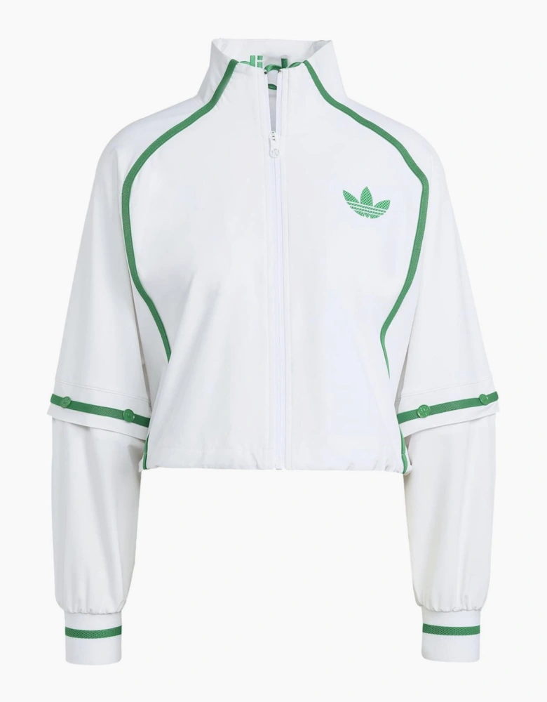 Tennis Solid Patterned High Neck Track Jacket