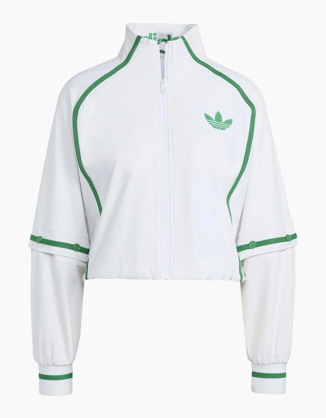 Tennis Solid Patterned High Neck Track Jacket