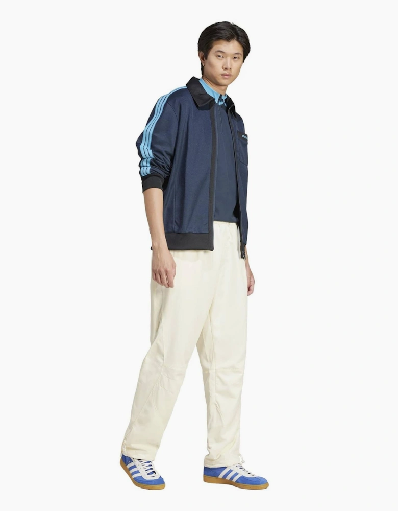 Mock Neck Zip Band Collar Short Sleeve Top