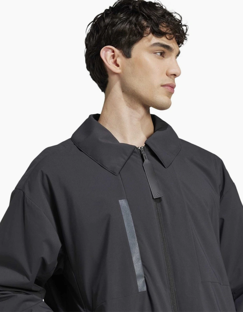 Myshelter Three Stripes Patterned Storm Flap Jacket