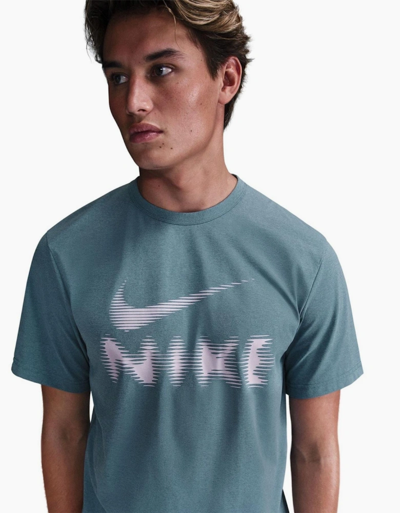 DF UV Hyve Logo Print Wordmark Crew Neck T-Shirt