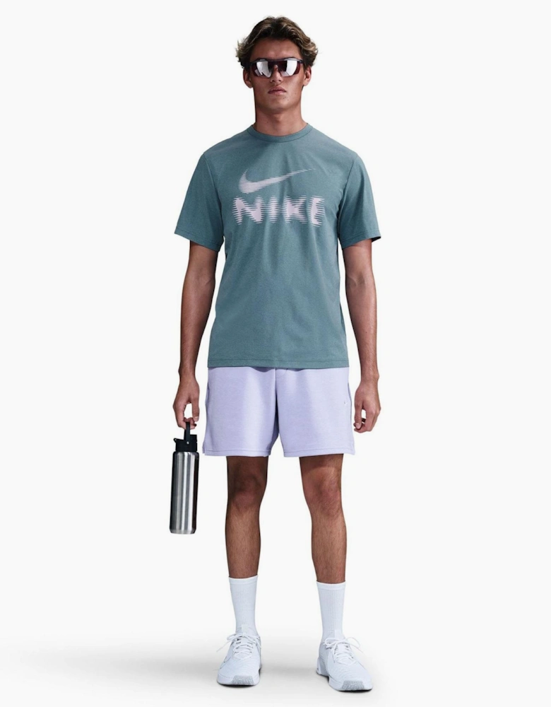 DF UV Hyve Logo Print Wordmark Crew Neck T-Shirt