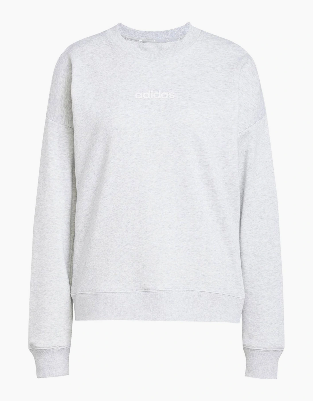 Adidas Women's Grey Logo Print Wordmark Crew Neck Long Sleeve Sweatshirt - Size 16 Xl