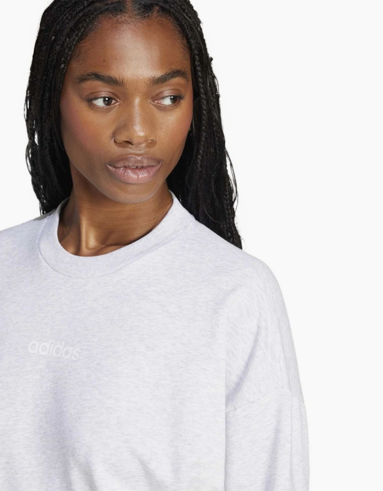 Logo Print Wordmark Crew Neck Long Sleeve Sweatshirt