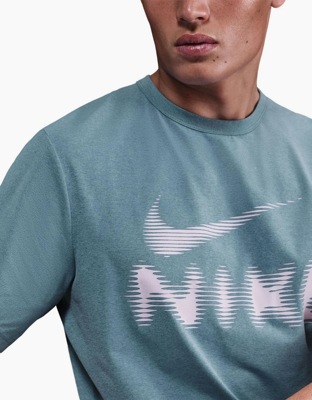 DF UV Hyve Logo Print Wordmark Crew Neck T-Shirt