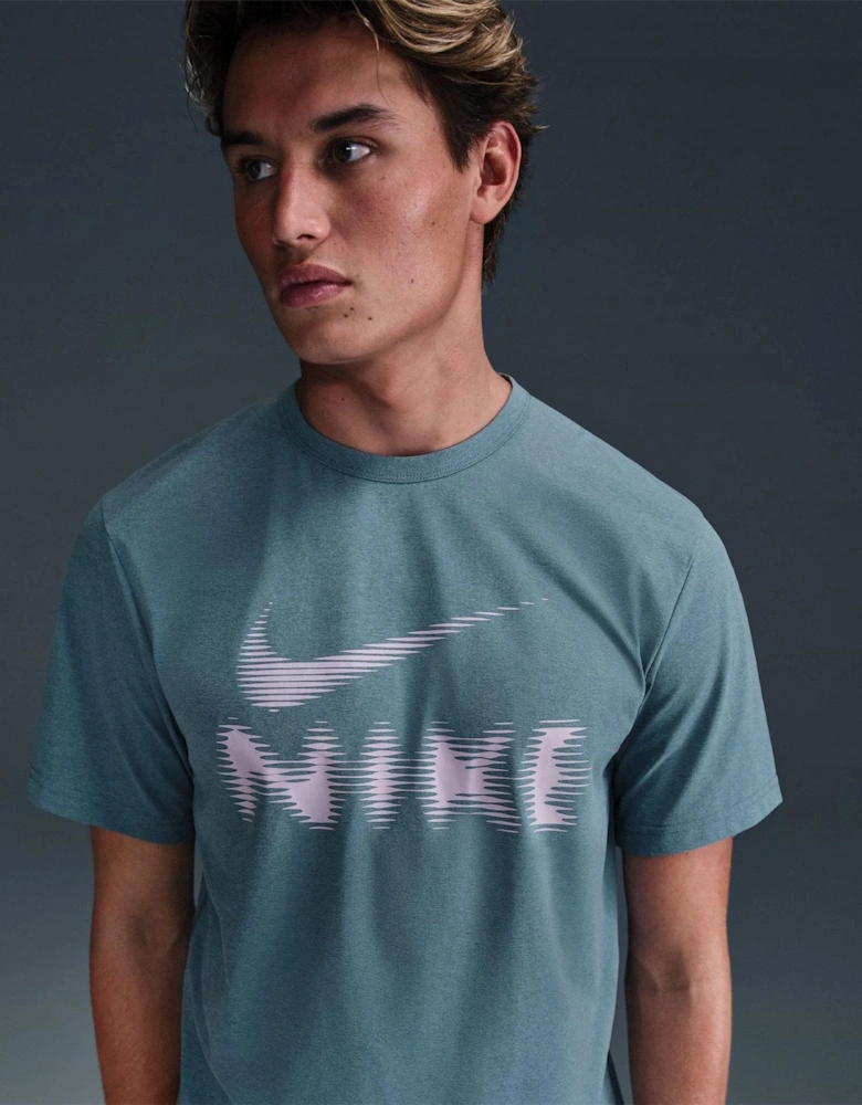DF UV Hyve Logo Print Wordmark Crew Neck T-Shirt