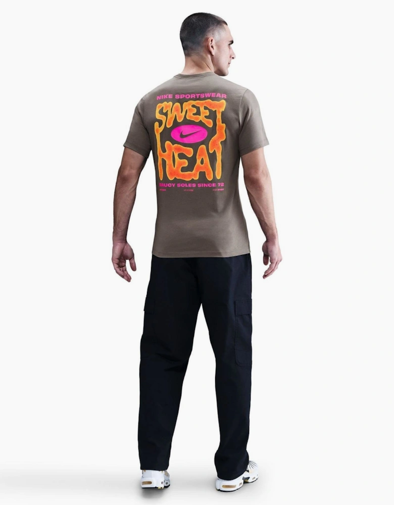 Graphic Text Crew Neck Short Sleeve Jersey T-Shirt