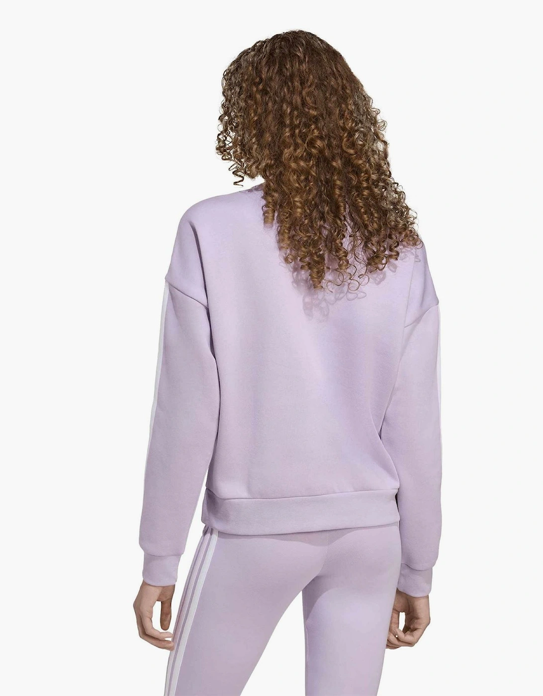 Three Bar Logo Side Stripe Crew Neck Long Sleeve Sweatshirt
