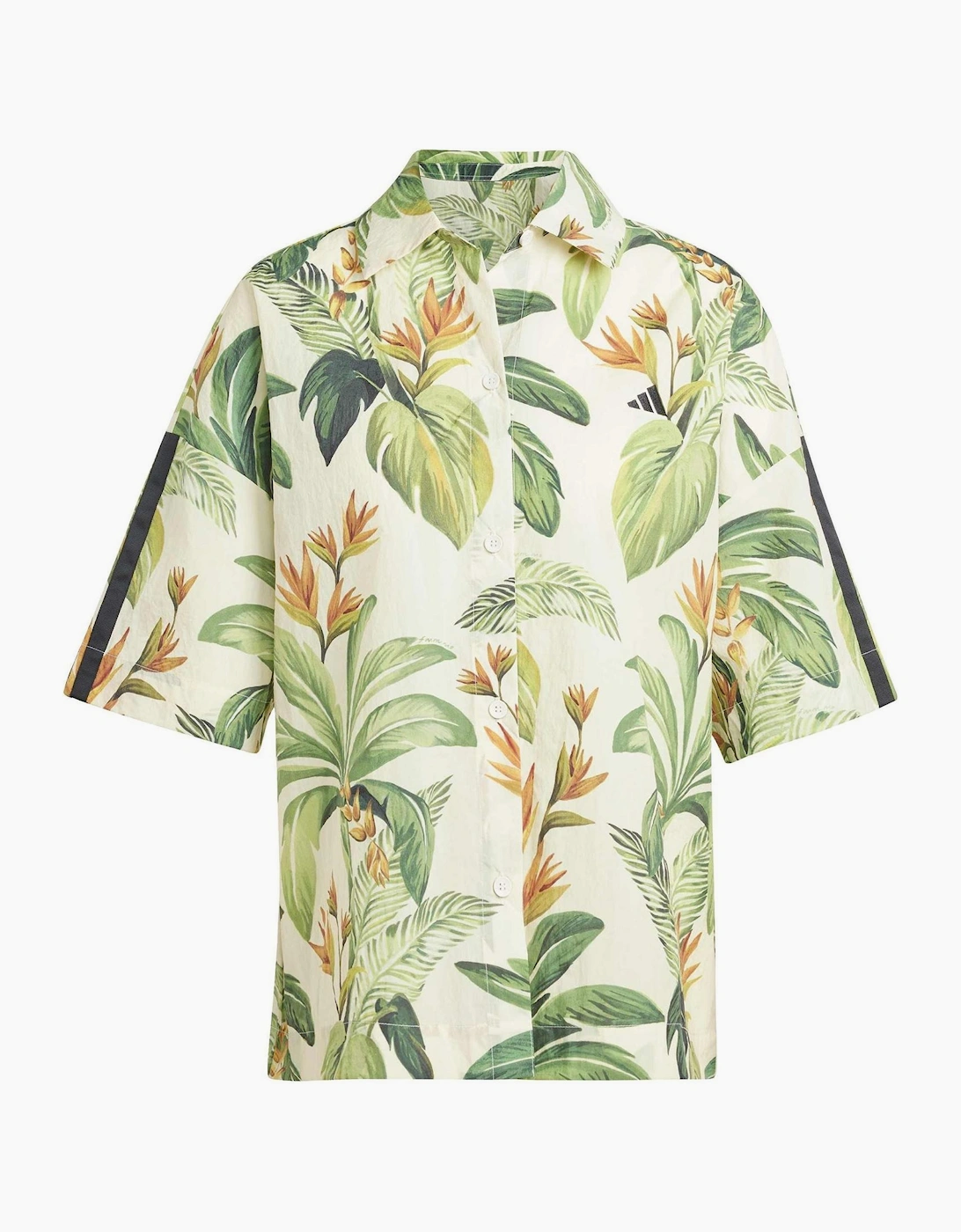 Adidas Adidas Women's Farm Floral Buddha Collared Short Sleeve Shirt - Cream