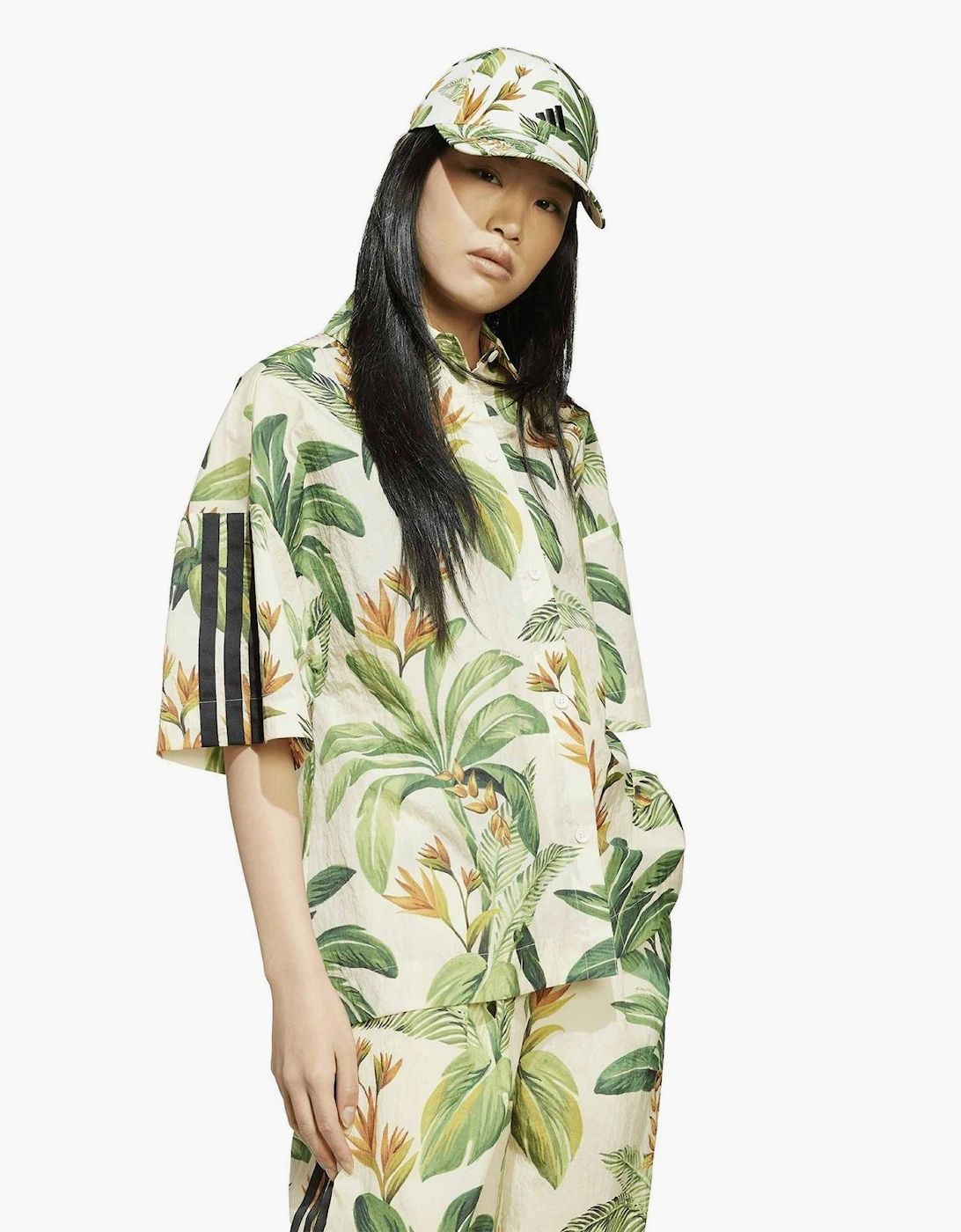 Farm Floral Buddha Collared Short Sleeve Shirt