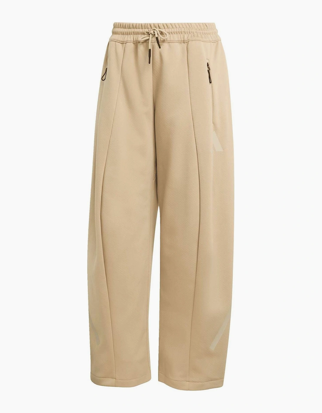 Adidas Women's Tan Z.n.e. Solid Patterned Wide Leg Sweatpants - Size 10 S