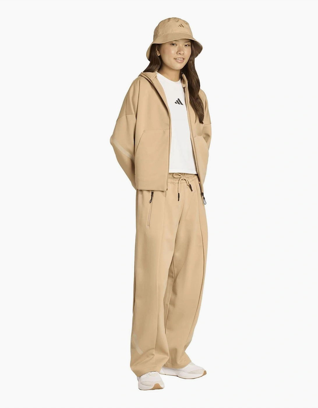 Z.N.E. Solid Patterned Wide Leg Sweatpants