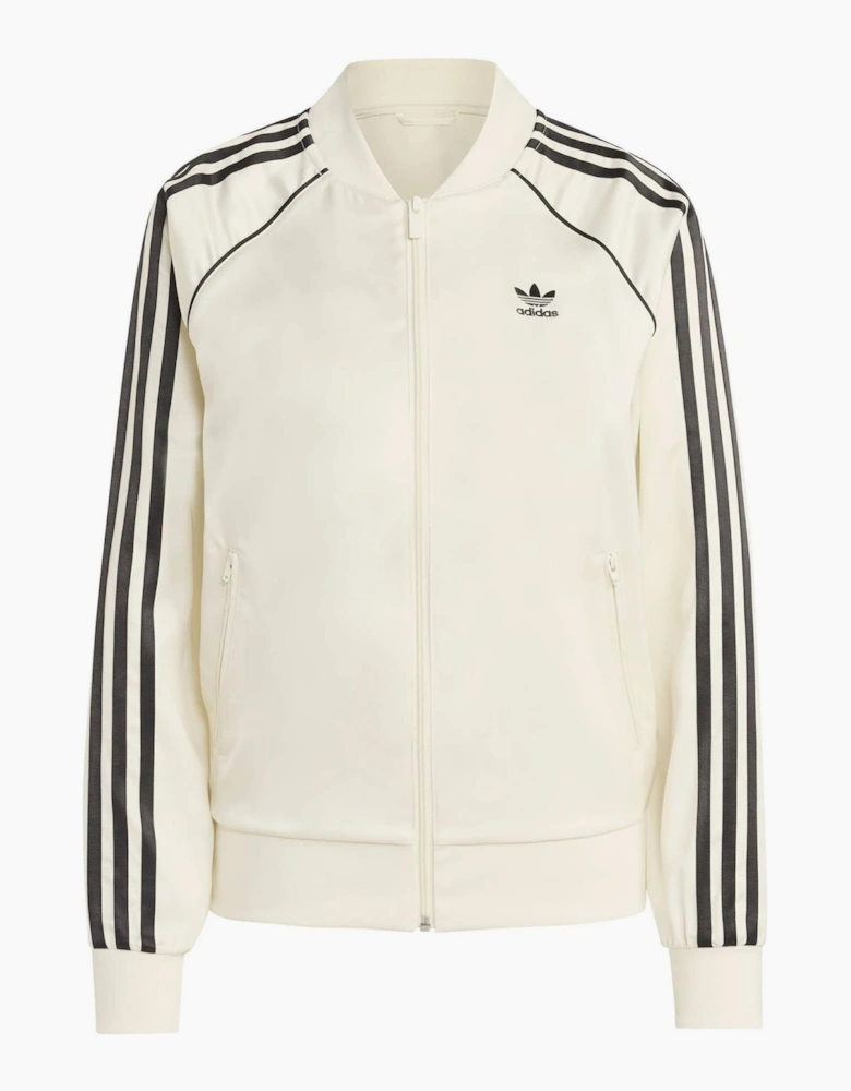 SST Side Stripe Crew Neck Bomber Collar Top
