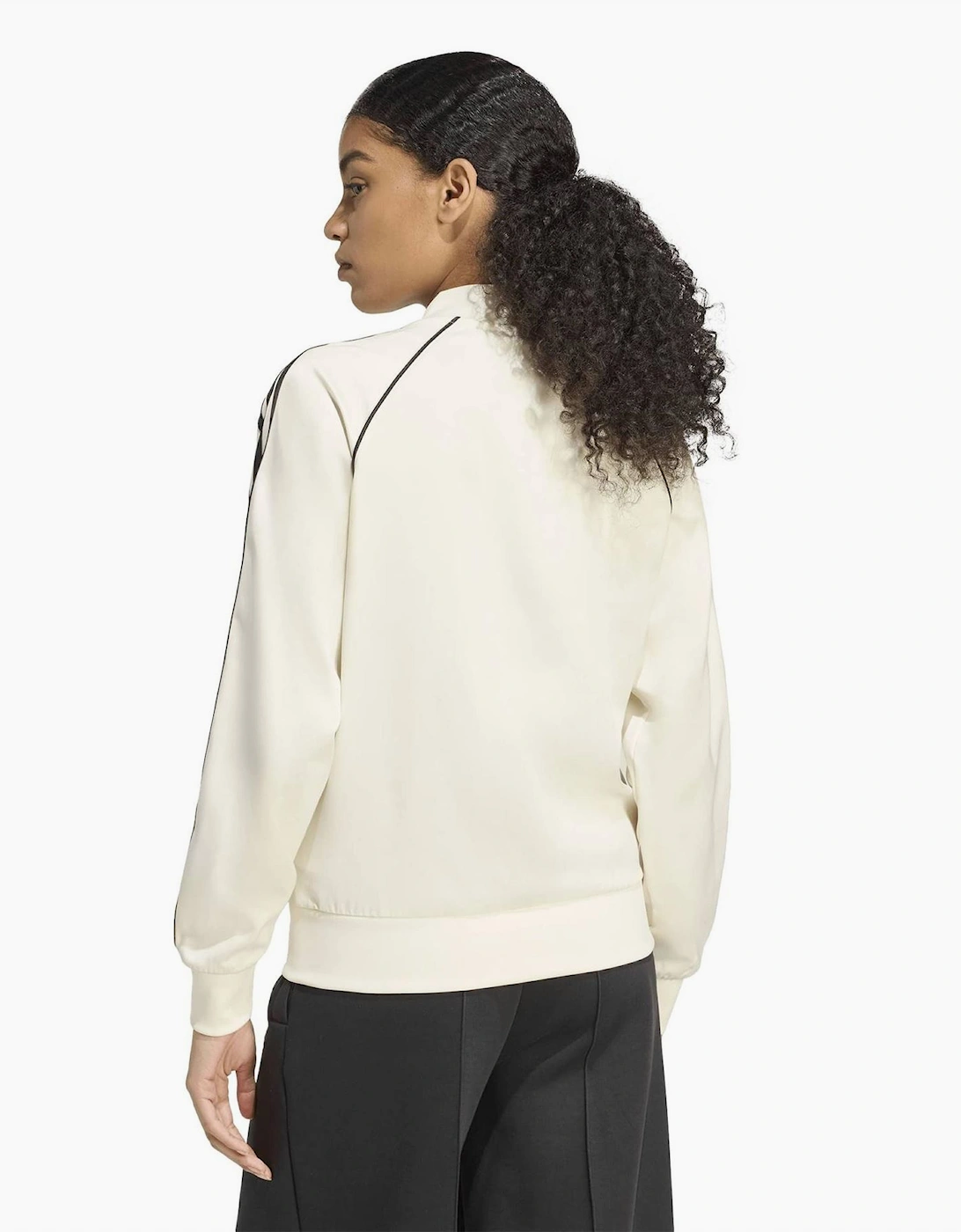 SST Side Stripe Crew Neck Bomber Collar Top