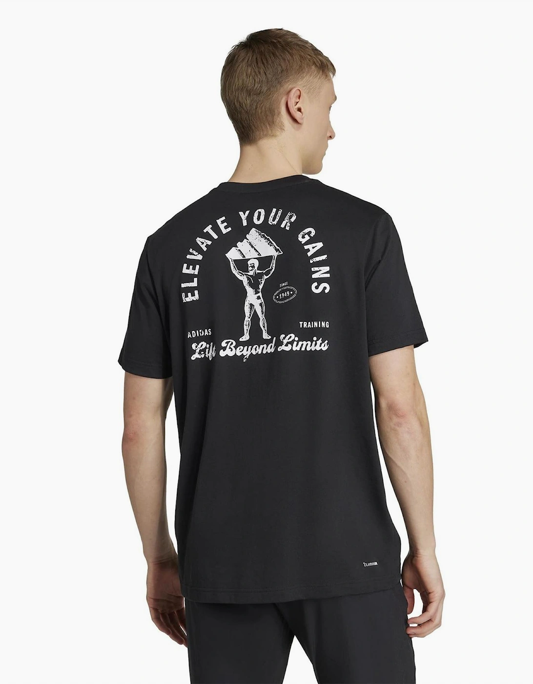 Vintage Text Graphic Crew Neck Short Sleeve Jersey T-Shirt