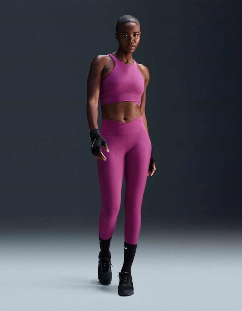 High Neck Sleeveless Spaghetti Strap Sports Bra