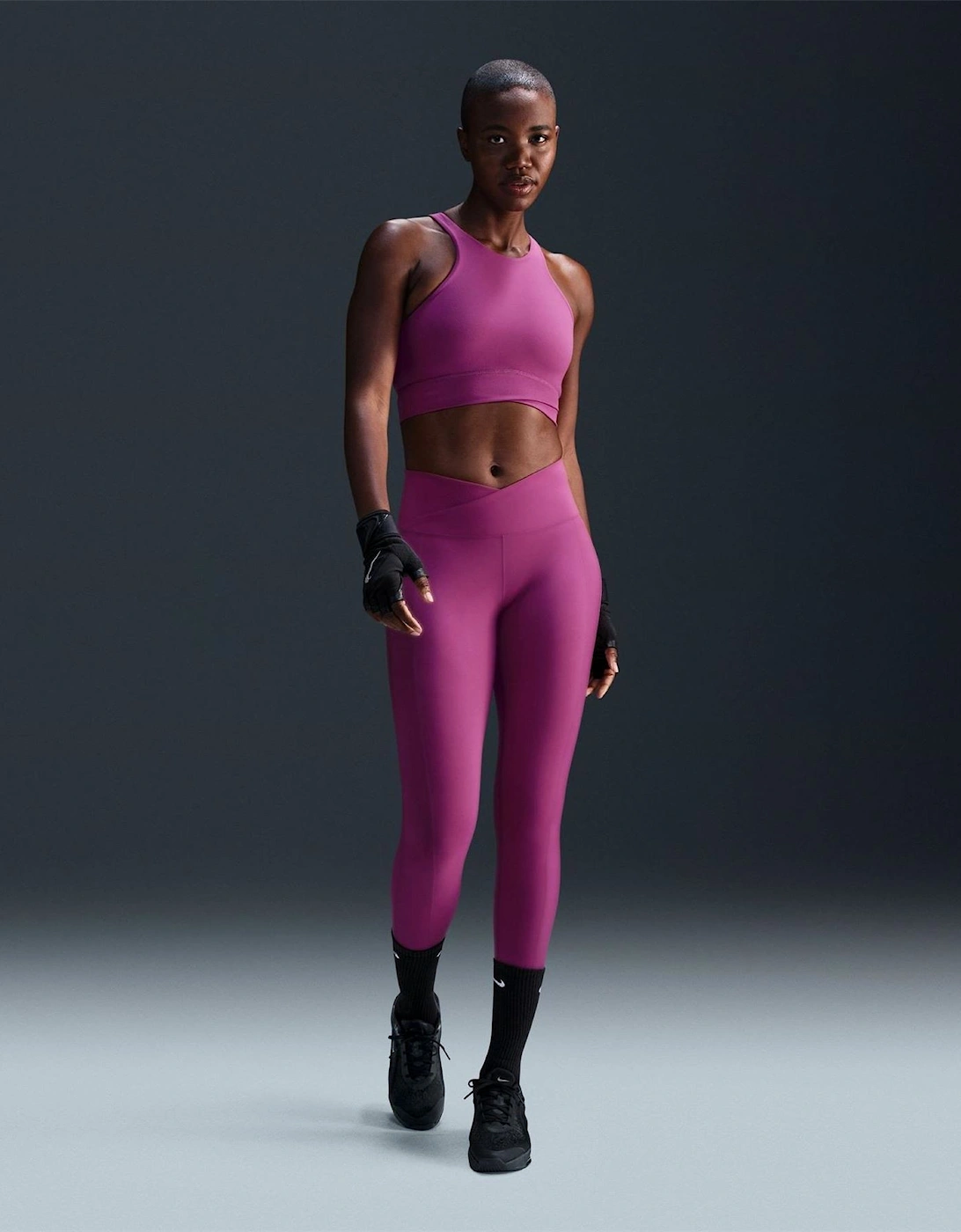 High Neck Sleeveless Spaghetti Strap Sports Bra
