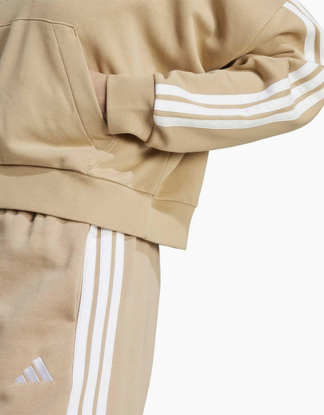 Side Stripe Hooded Long Sleeve Sweatshirt