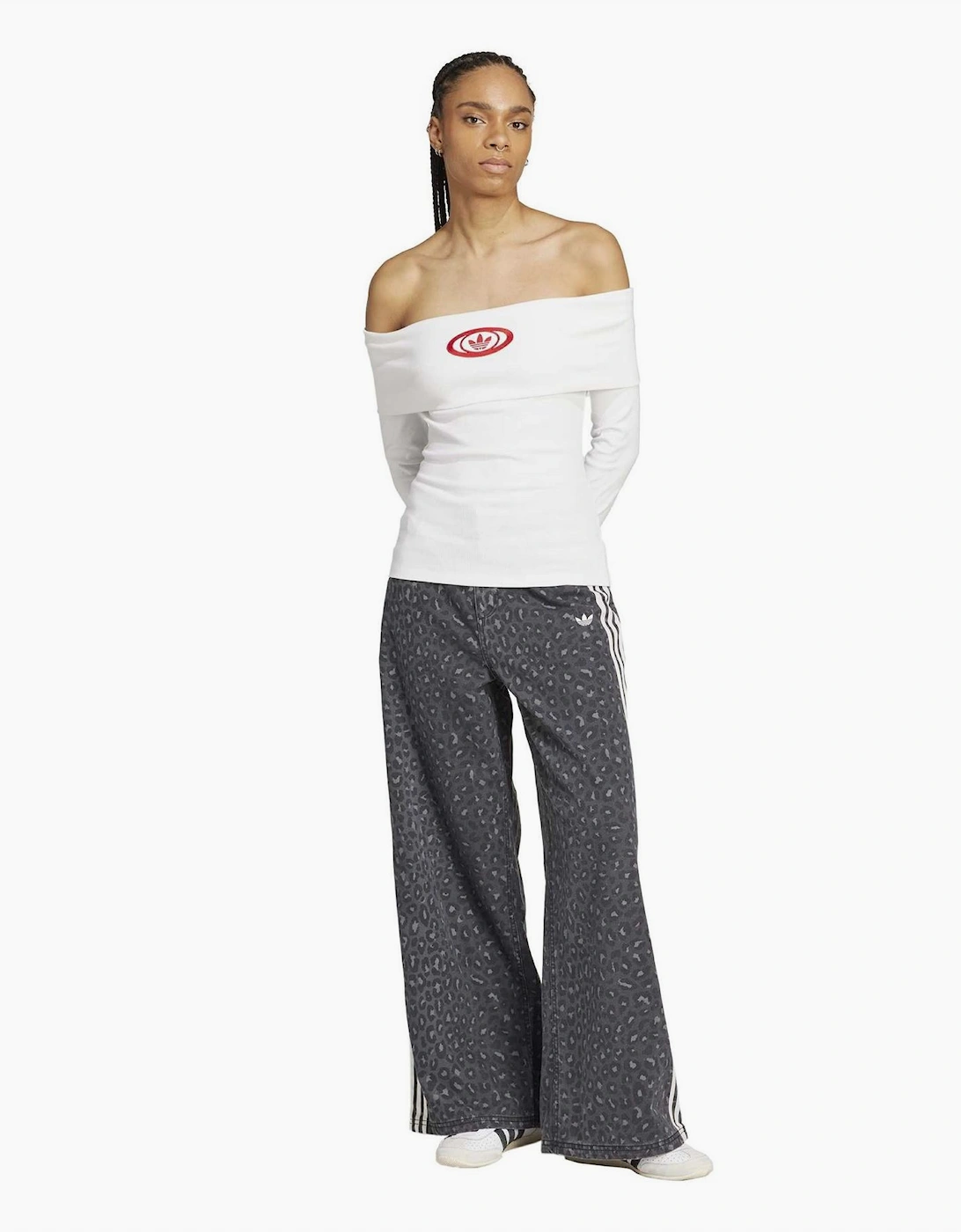 Campus Off-The-Shoulder Long Sleeve T-Shirt