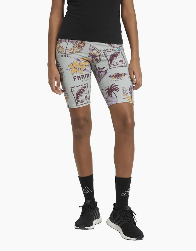 Farm Bike Graphic Compression Biking Shorts