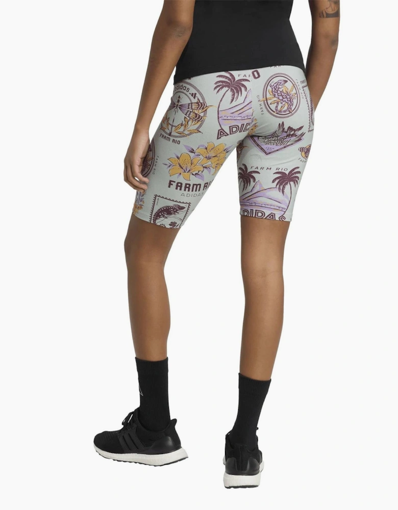 Farm Bike Graphic Compression Biking Shorts