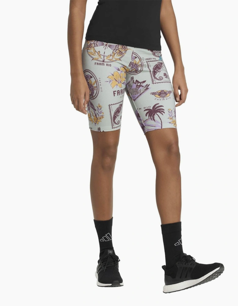 Farm Bike Graphic Compression Biking Shorts