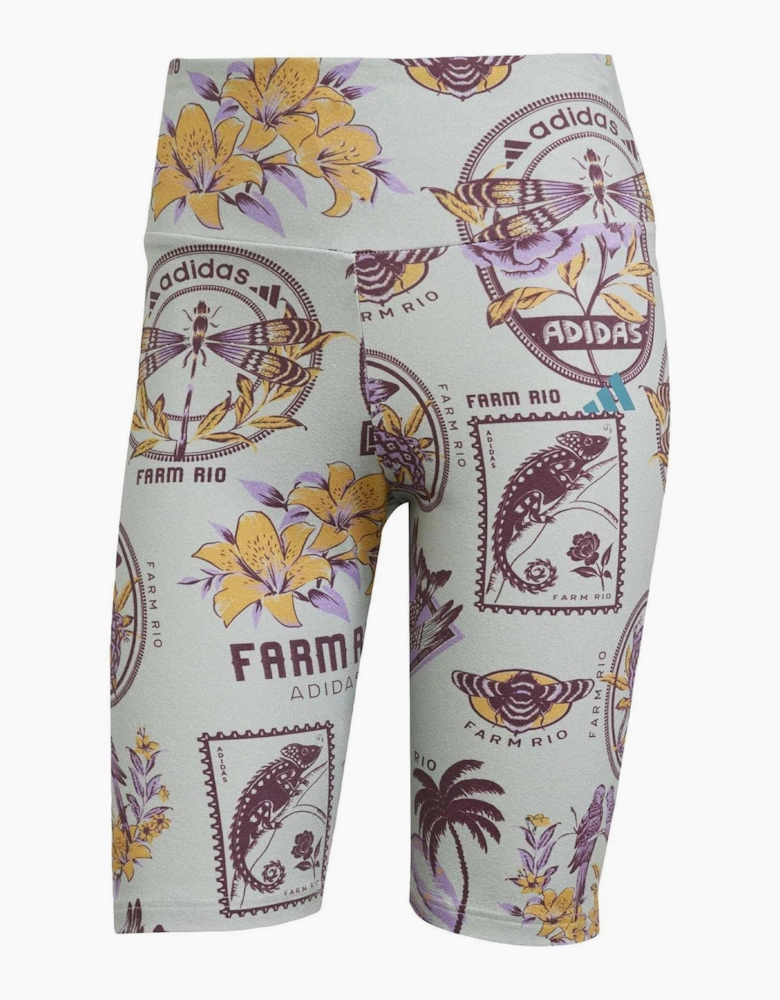 Farm Bike Graphic Compression Biking Shorts