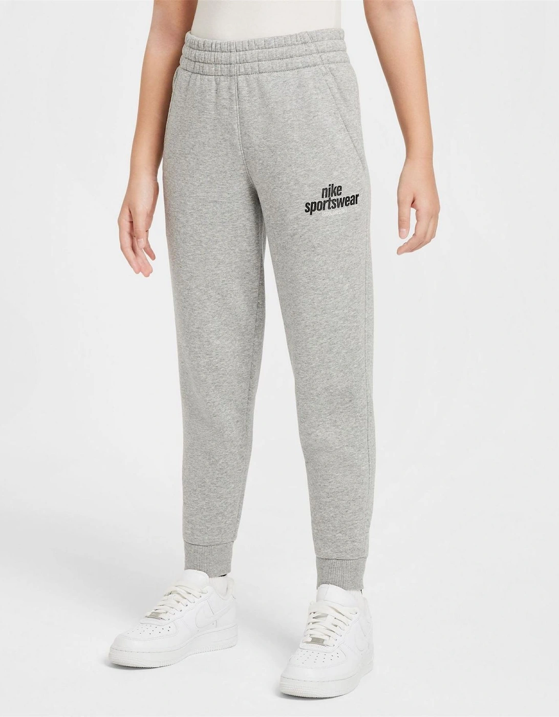 Nike Boys Grey  Club Solid Patterned Slim Joggers - Size 13 Xl Kids