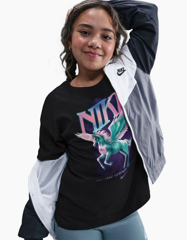 Graphic Text Crew Neck Short Sleeve T-Shirt