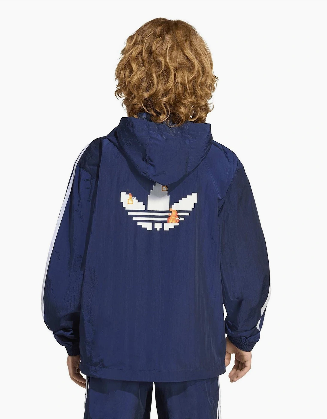 Three Stripes Side Stripes Zipped Pocket Rain Coat