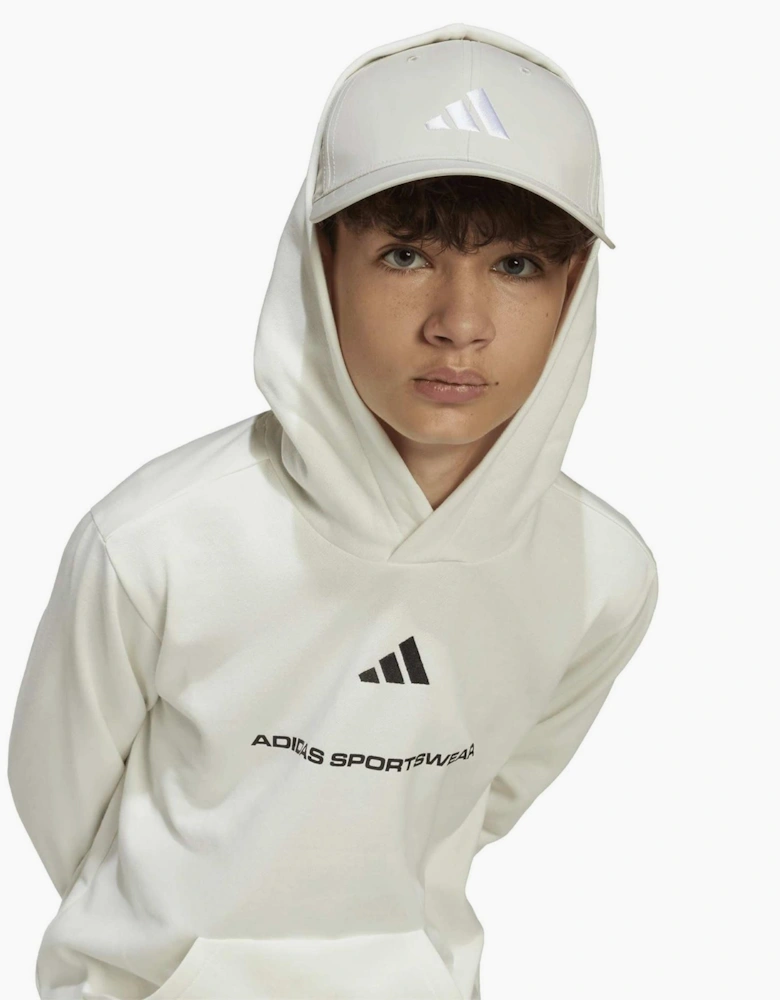 Text Graphic Hooded Neck Long Sleeve Sweatshirt