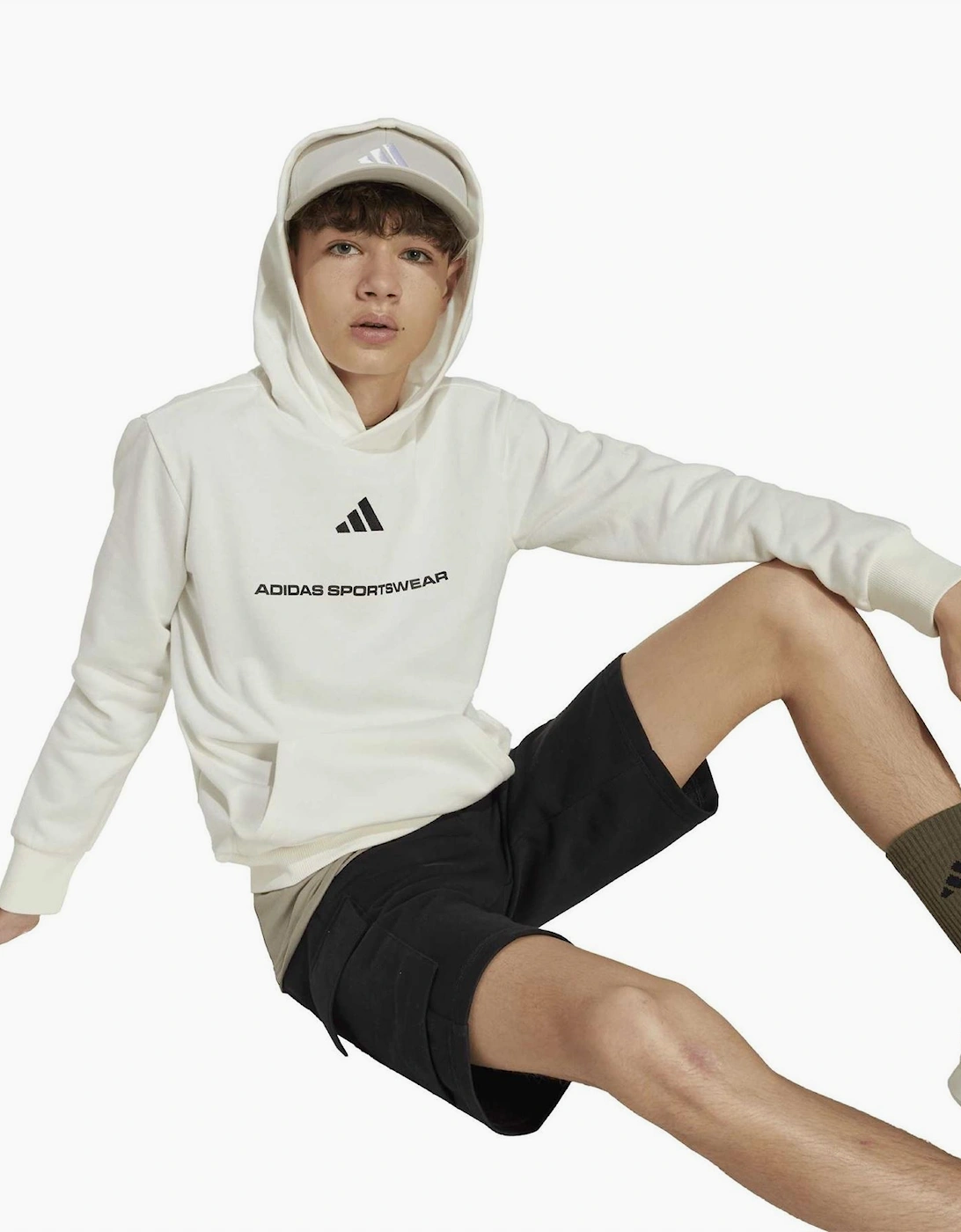 Text Graphic Hooded Neck Long Sleeve Sweatshirt