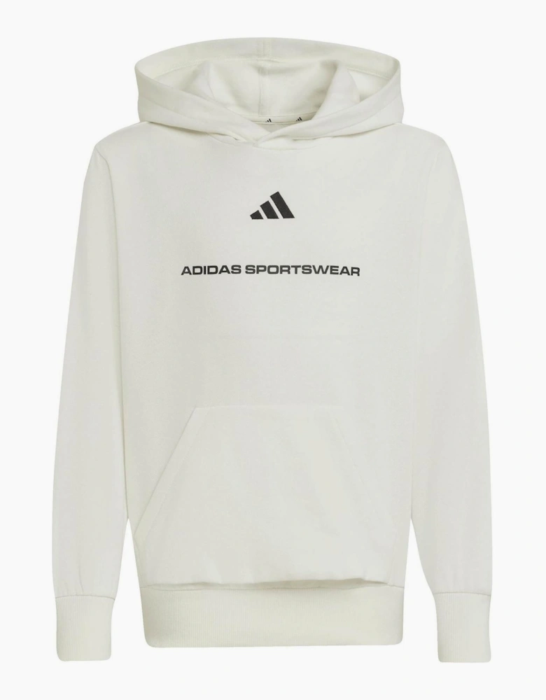 Text Graphic Hooded Neck Long Sleeve Sweatshirt