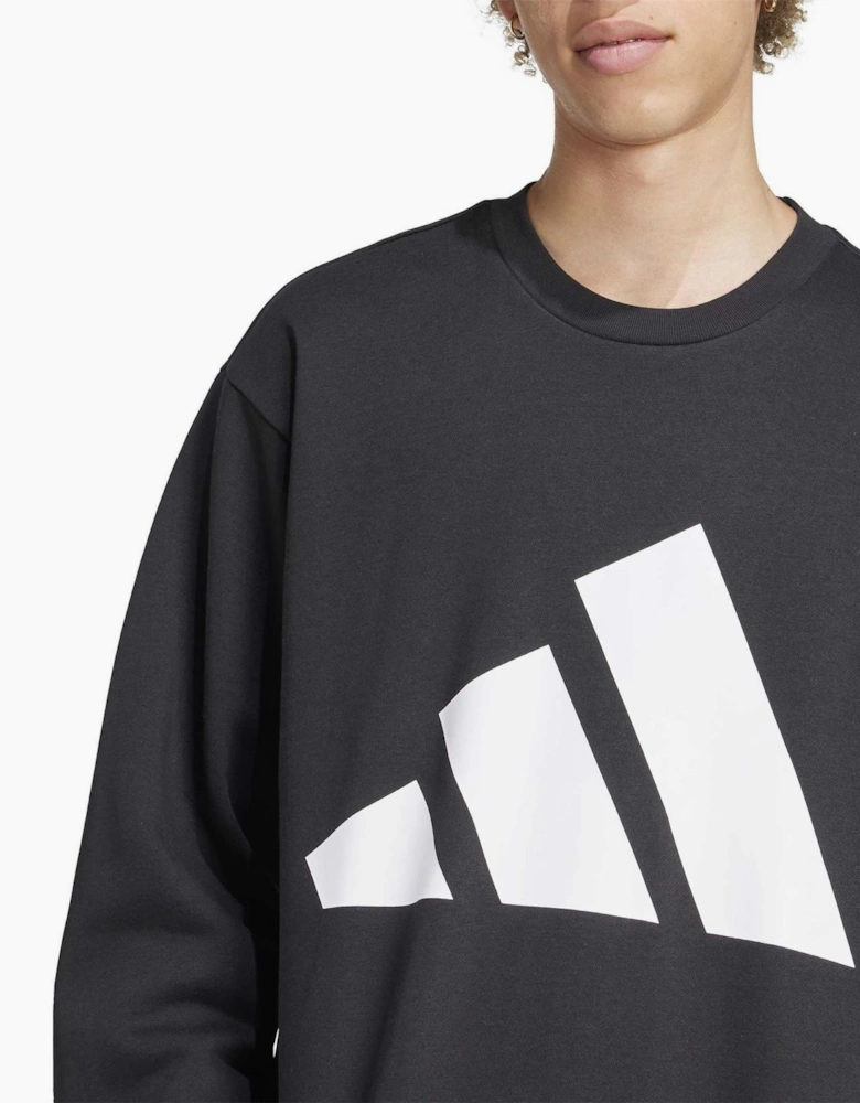 Logo Print Crew Neck Long Sleeve Sweatshirt