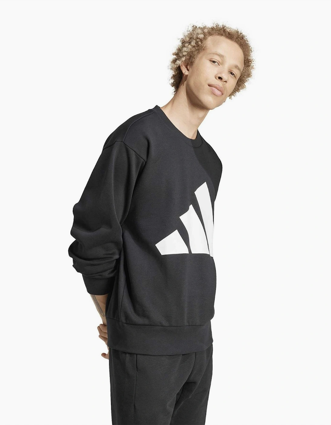 Logo Print Crew Neck Long Sleeve Sweatshirt
