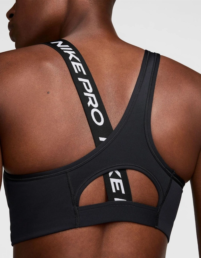 Swoosh One-Shoulder Spaghetti Strap Sports Bra