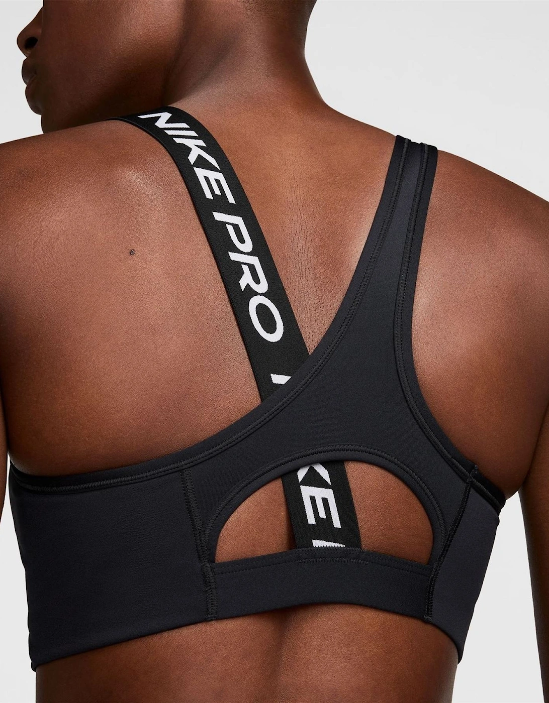 Swoosh One-Shoulder Spaghetti Strap Sports Bra