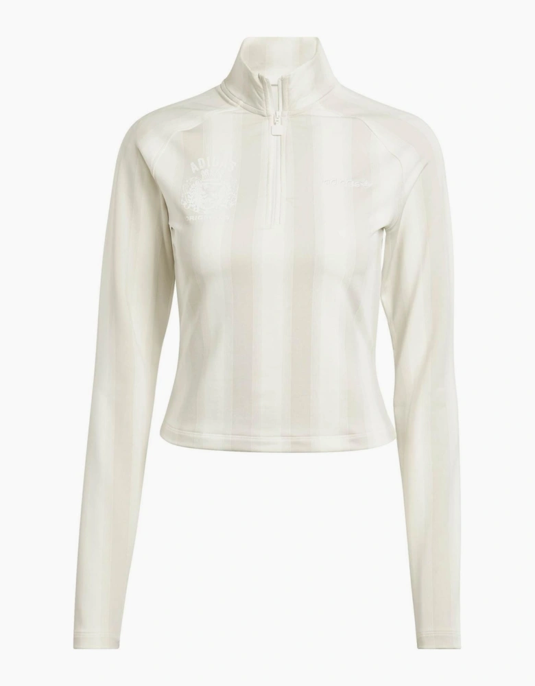 Text Graphic Zip High Neck Long Sleeve Sweatshirt
