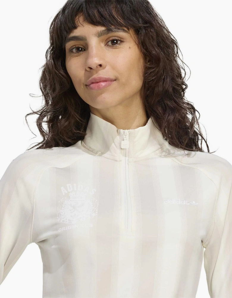 Text Graphic Zip High Neck Long Sleeve Sweatshirt