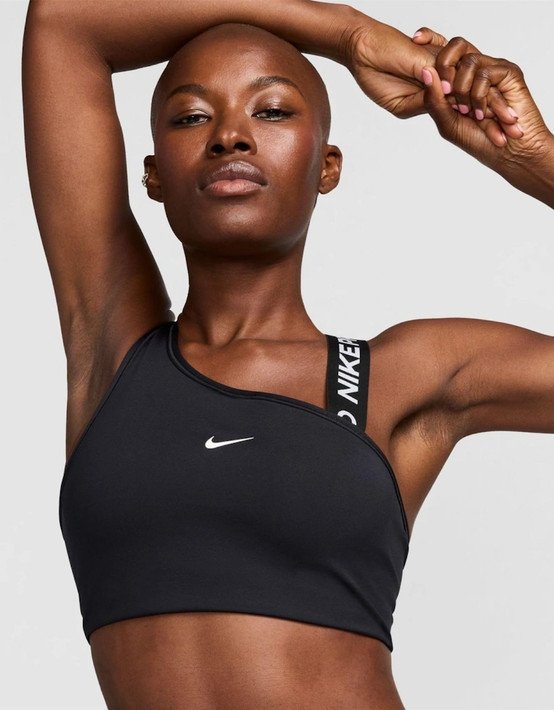 Swoosh One-Shoulder Spaghetti Strap Sports Bra