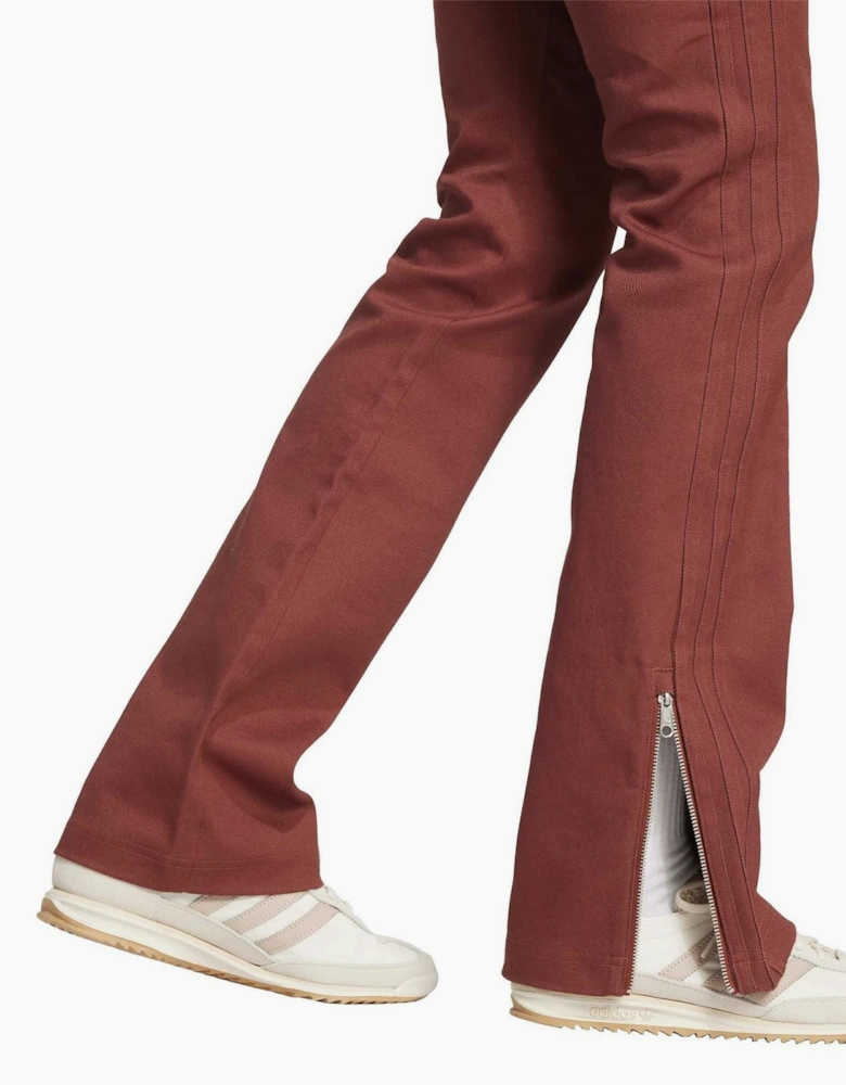 Solid Patterned Flared Slim Casual Pants