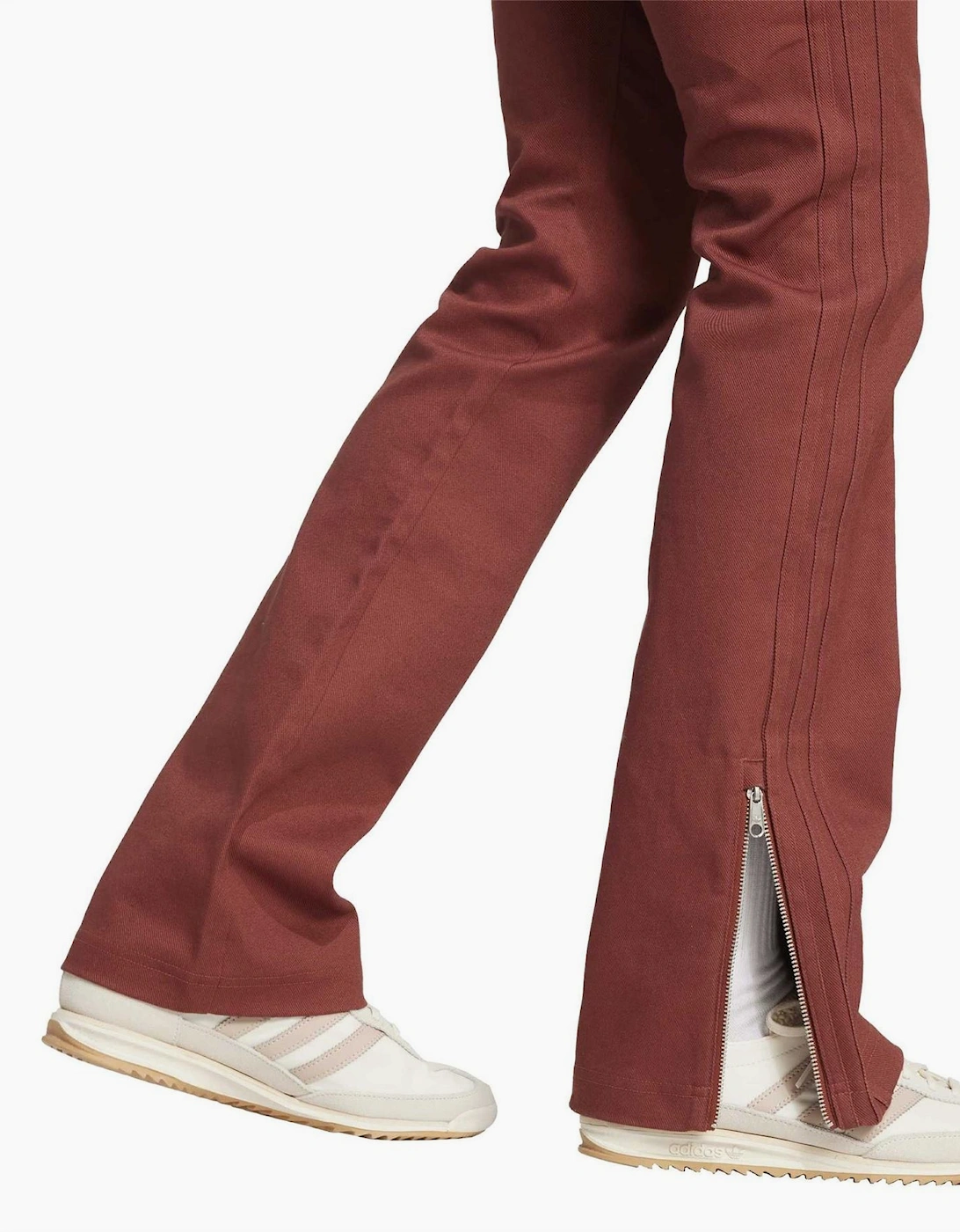 Solid Patterned Flared Slim Casual Pants