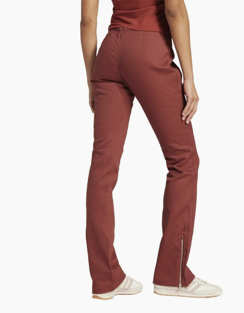 Solid Patterned Flared Slim Casual Pants