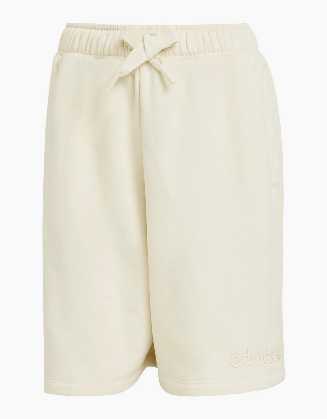 Adidas Women's Cream Ess Lin Solid Bermuda Sweat Shorts - Size 14/30In