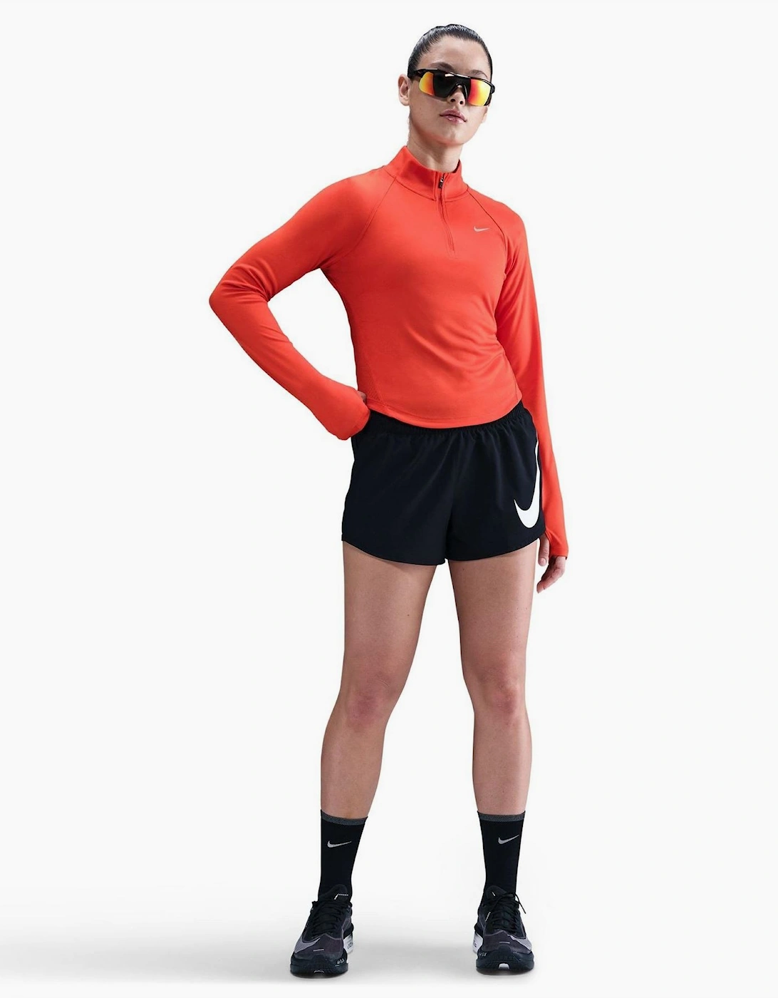 Tempo Ventilation Zip Neck Long Sleeve Athletic Top