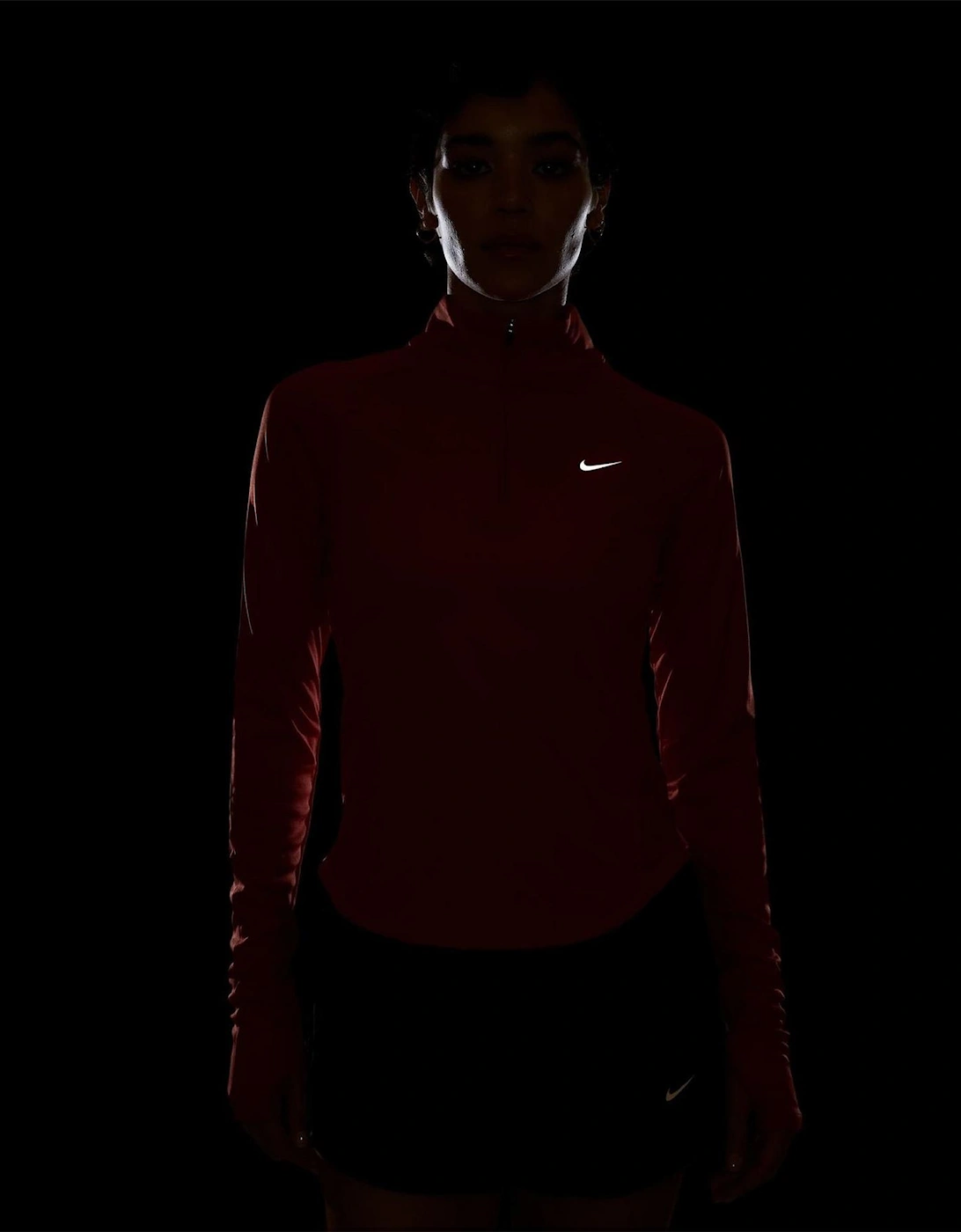 Tempo Ventilation Zip Neck Long Sleeve Athletic Top