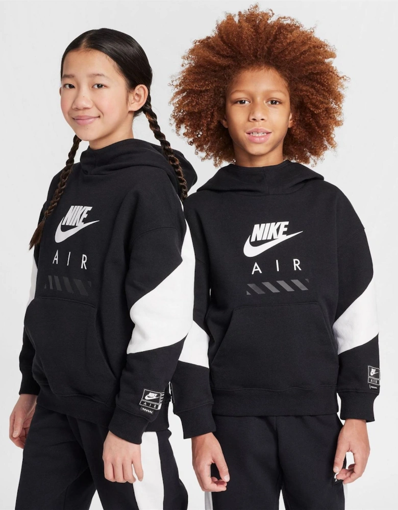Air Fleece Wordmark Hooded Long Sleeve Sweatshirt