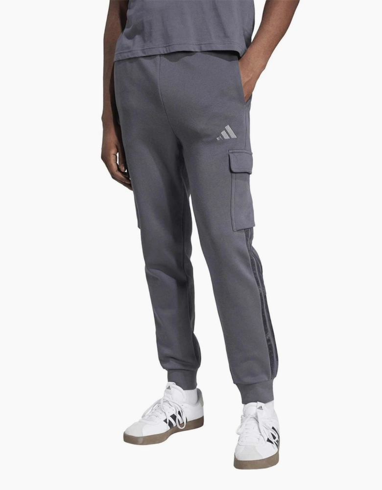 Three Stripes Patterned Slim Joggers